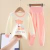 Baby 2-Piece Cotton ajama Set Toddler Boys Girls Long Sleeve Slepwear Cartoon js Spring (Pink-3, 12-18 Months) view 2