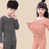 Thermal Underwear for Kids Winter Seamless Base Layer Long Johns Set Boys Girls Solid Soft (Pink, 12-18 Months) view 2