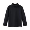 Boys Girls Turtleneck Fleece Tops Long Sleeve Kids Solid Thermal T Shirts(Black, 9-10 Years) view 1