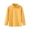 Boys Girls Turtleneck Fleece Tops Long Sleeve Kids Solid Thermal T Shirts(Yellow, 3-4 Years) view 1