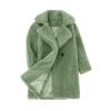 Baby Girls Faux Fur Teddy Long Coat Tollder Kids Winter Fleece Jacket Warm Outwear Clothes(Green-B, 18-24 Months) view 2