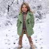 Baby Girls Faux Fur Teddy Long Coat Tollder Kids Winter Fleece Jacket Warm Outwear Clothes(Green-B, 18-24 Months) view 4