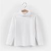 Boys Girls Turtleneck Fleece Tops Long Sleeve Kids Solid Thermal T Shirts(White, 7-8 Years) view 3