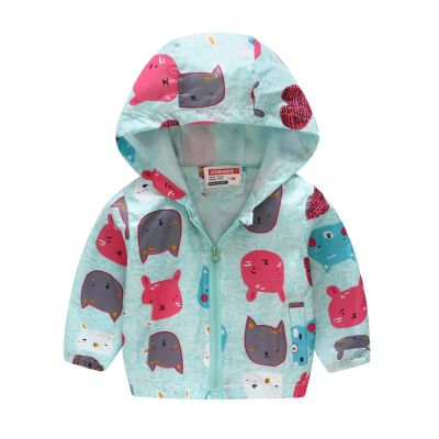 Girls Fleece Jacket,Toddler Kids Baby Boys Cartoon Dinosaur Rainbow Camouflage Zip Windproof Jacket Hooded Trench(b-Green, 12-18 Months)