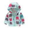 Girls Fleece Jacket,Toddler Kids Baby Boys Cartoon Dinosaur Rainbow Camouflage Zip Windproof Jacket Hooded Trench(b-Green, 12-18 Months) view 1