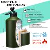 128 OZ Insulated Water-Bottles with Strap - 1 Gallon Water Jug with Straw & Spout Lid, Stainless Steel Large Water Bottle Leak Proof, Cold-48h Hot-24h Metal Water Flask w/Paracord Handle, Carrier Bag view 4