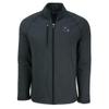 Cutter & Buck Men's Heather Black Minnesota Vikings Peshastin Eco Fleece Recycled Raglan Tri-Blend Full-Zip Jacket view 2