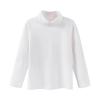 Boys Girls Turtleneck Fleece Tops Long Sleeve Kids Solid Thermal T Shirts(White, 8-9 Years) view 1