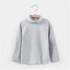 Boys Girls Turtleneck Fleece Tops Long Sleeve Kids Solid Thermal T Shirts(Grey, 8-9 Years) view 3