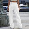 tobchonp Wide Leg Sweat Pants Womens Wide Leg Sweatpants Y2k Comfy High Waisted Baggy Sweat Pants Interior Drawstring Workout Joggers with Pockets Workout Sweatpants Women Womens Sweatpants view 3