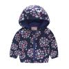 Girls Fleece Jacket,Toddler Kids Baby Boys Cartoon Dinosaur Rainbow Camouflage Zip Windproof Jacket Hooded Trench(b-Navy, 4-5 Years) view 1