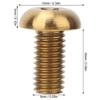 5 Pieces Bolts, Titanium M5 12 Bikes Water Bottle Cage Bolt M5 10 Disc Brake Screws for Bikes Bottle Cage (M5*10 Gold) view 2