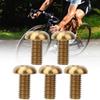 5 Pieces Bolts, Titanium M5 12 Bikes Water Bottle Cage Bolt M5 10 Disc Brake Screws for Bikes Bottle Cage (M5*10 Gold) view 4