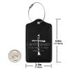 Religious Christian Faith Jesus-Romans 116 Leather Baggage Bag Luggage Tags with Privacy Cover view 4