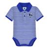 Creative Knitwear College Baby Striped Polo Bodysuit - Creighton Logo, Royal/White, for Boys & Girls, 3-6 Months view 1