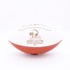 MYETCHEY Personalized 12" Leather Football | Custom Engraved Football Team Gift | Coach Gift, Trophy, Award | Large Size | Helmet Design, Number 9 view 1