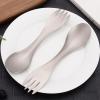 FLYXF Spork 2 In1 Lightweight Spoon Fork Tablewares for Outdoor Camping Backpacking Hikings Picnics Camping Cutlery view 4