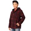 Free Country Boys' Chill Out Fleece Hoodie Jacket Balm Plaid S view 2
