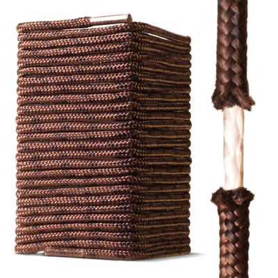 Unbreakable Boot Laces - (Brown, 63" (160cm)) Heavy Duty Boot Laces That Stay Tied - Shoe strings Tougher Than Kevlar Lace