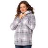 Free Country Girls' Chill Out Fleece Jacket Grey Plaid S view 1