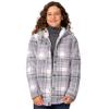Free Country Girls' Chill Out Fleece Jacket Grey Plaid S view 2
