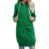 Women's Zip Up Long Hoodies Long Sleeve Drawstring Hooded Oversized Sweatshirts 2025 Fall Fleece Jackets with Pockets Black Zip Up Jacket Zip Jacket Women view 1