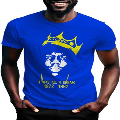 Swag Point Official Biggie Graphic T-Shirts Produced and provided GRP05-BLUE BG 4XL