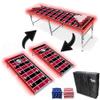 2-in-1 Cornhole Boards & Party Pong Table w/LED Lights - Atlanta Football Field view 1