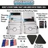 2-in-1 Cornhole Boards & Party Pong Table w/LED Lights - Indianapolis Football Field view 2