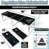 2-in-1 Cornhole Boards & Party Pong Table w/LED Lights - Indianapolis Football Field view 3