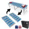 2-in-1 Cornhole Boards & Party Pong Table - Detroit Football Field view 1