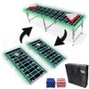 2-in-1 Cornhole Boards & Party Pong Table w/LED Lights - Philadelphia Football Field view 1