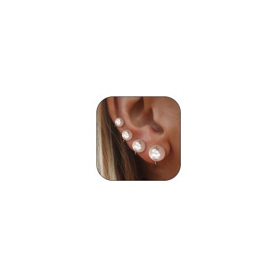 Pearl Clip on Earrings for Women Silver Rhinestones Pearl Dangle Drop Earring Large Pearls Earring Non Pierced Party Jewelry Wedding Jewelry for Brides Bridesmaid Birthday Gifts for Women