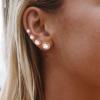 Pearl Clip on Earrings for Women Silver Rhinestones Pearl Dangle Drop Earring Large Pearls Earring Non Pierced Party Jewelry Wedding Jewelry for Brides Bridesmaid Birthday Gifts for Women view 2