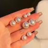 Pearl Clip on Earrings for Women Silver Rhinestones Pearl Dangle Drop Earring Large Pearls Earring Non Pierced Party Jewelry Wedding Jewelry for Brides Bridesmaid Birthday Gifts for Women view 4