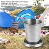2PCS Collapsible Cup, Camping Mug Collapsible Cup with Lid Retractable Coffee Cup Stainless Steel Folding Cup with Keychain for Travel Camping Picnic view 2