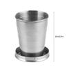 2PCS Collapsible Cup, Camping Mug Collapsible Cup with Lid Retractable Coffee Cup Stainless Steel Folding Cup with Keychain for Travel Camping Picnic view 4