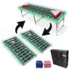 2-in-1 Cornhole Boards & Party Pong Table w/LED Lights - NY Football Field view 1