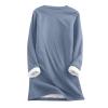 hlysgo 2 Piece Lounge Set Women Casual Loose Fit Long Sleeve Sherpa Fleece Lined Pullover Tops and Pants Winter Warm Set view 3