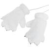 Greenery-GRE Cute Faux Fur Bear Paw Fingerless Mittens for Women Girls Furry Plush Winter Cat Claw Gloves for Halloween Cosplay Costume (Beige, One Size) view 2