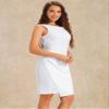 Allegra K Sheath Dress for Women Business Casual Sleeveless Boat Neck Retro Work Office Pencil Dresses Small White view 3
