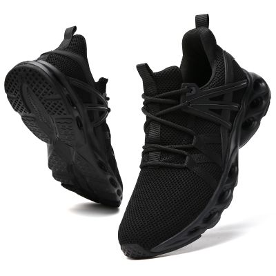 Sneakers for Women Running Tennis Walking Shoes Breathable Comfort Gym Workout Athletic Shoe All Black Size 8