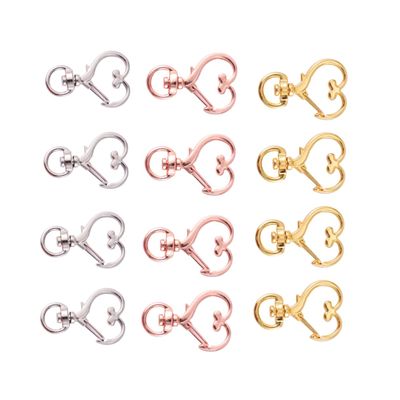 LIFKOME 30pcs Heart Keychain Ring Lanyard Keychain Accessories Zinc Alloy Key Holder Fashion and Creative