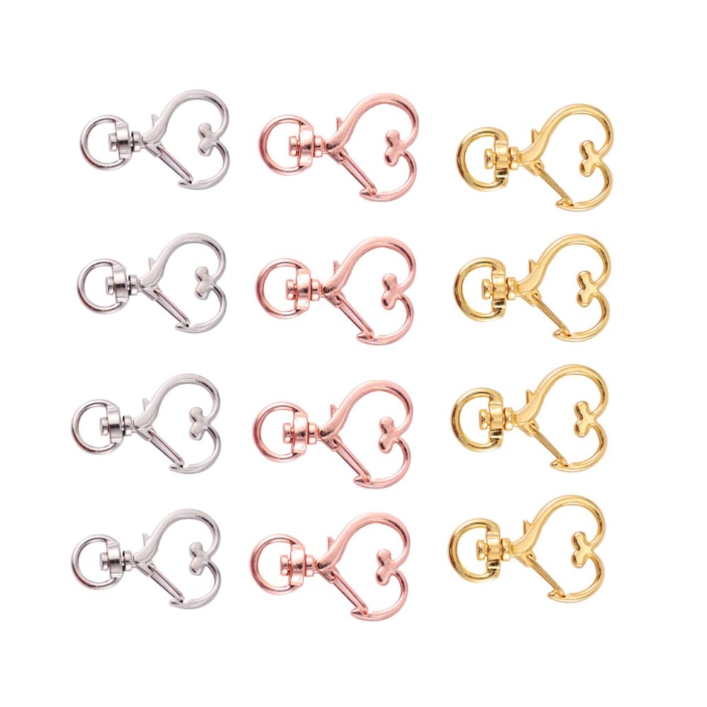 LIFKOME 30pcs Heart Keychain Ring Lanyard Keychain Accessories Zinc Alloy Key Holder Fashion and Creative