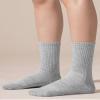 BOOPH 6 Pairs Kids Crew Socks Boys Girls Athletic Cushioned Hiking Sock Warm Soft Running Socks Black White Gray 10-14 Years view 2