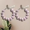 twinkle eye Baseball Earrings Sports Ball Shape Hoop Earrings Basketball Tennis Beaded for Women Team Sport Lover Jewelry Accessories Gifts view 4