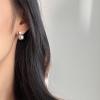 Pearl Clip on Earrings for Women Silver Rhinestones Pearl Dangle Drop Earring Large Pearls Earring Non Pierced Party Jewelry Wedding Jewelry for Brides Bridesmaid Birthday Gifts for Women view 2