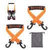 lasuroa 2pcs Ski Boot Carrier Straps with Storage Bag, Portable Ski Carrier Straps Backpack Straps Ski Shoulder Sling Ski Bag Shoulder Strap Skate Leash Roller Skate Leash Ski Accessories(Orange) view 1