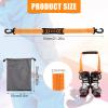 lasuroa 2pcs Ski Boot Carrier Straps with Storage Bag, Portable Ski Carrier Straps Backpack Straps Ski Shoulder Sling Ski Bag Shoulder Strap Skate Leash Roller Skate Leash Ski Accessories(Orange) view 2