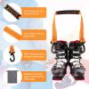 lasuroa 2pcs Ski Boot Carrier Straps with Storage Bag, Portable Ski Carrier Straps Backpack Straps Ski Shoulder Sling Ski Bag Shoulder Strap Skate Leash Roller Skate Leash Ski Accessories(Orange) view 3